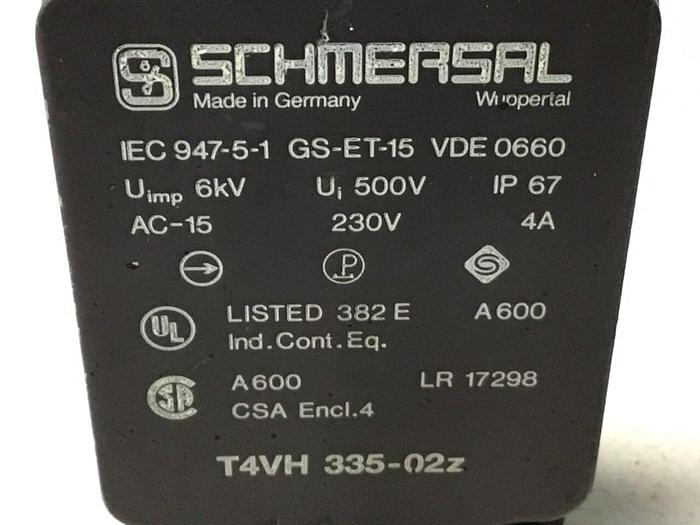 Used SCHMERSAL Limit Switch T4VH 335-02Z #121537