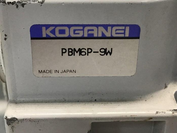 Used KOGANEI Manifold w/ Valves PBM6P-9W #120981