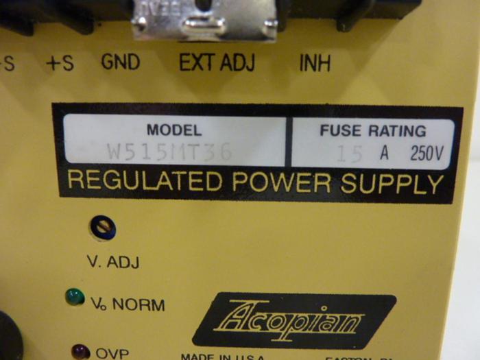 Used ACOPIAN Power Supply W515MT36 #59969