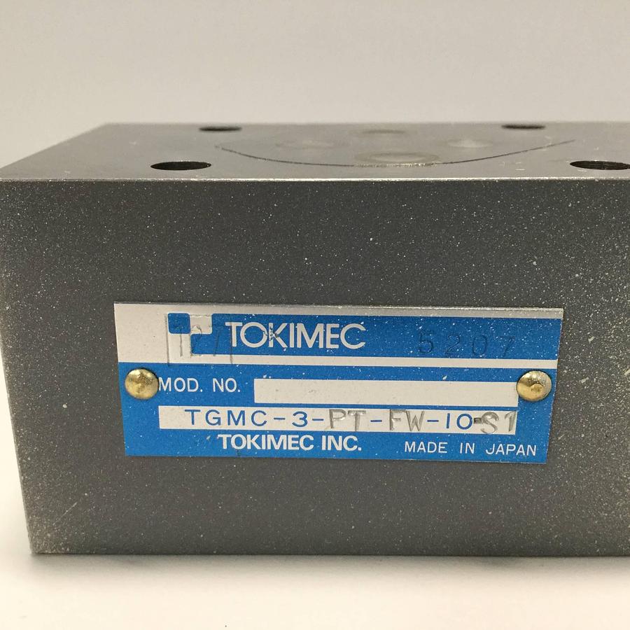 Used TOKIMEC Pressure Relief Valve TGMC-3-PT-FW-10-S1 USED