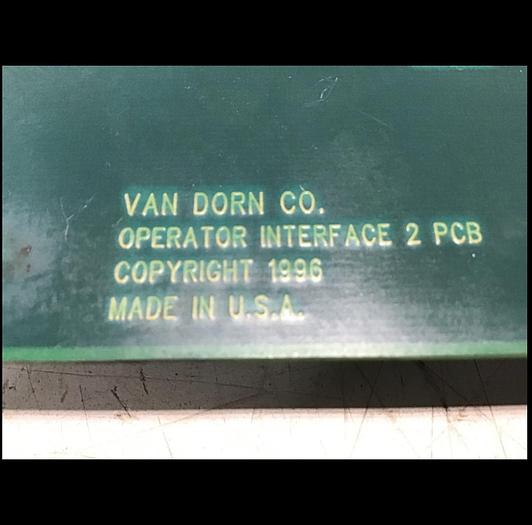 Used VAN DORN Operator Interface Board 330129 PC330-129 330-129 Used