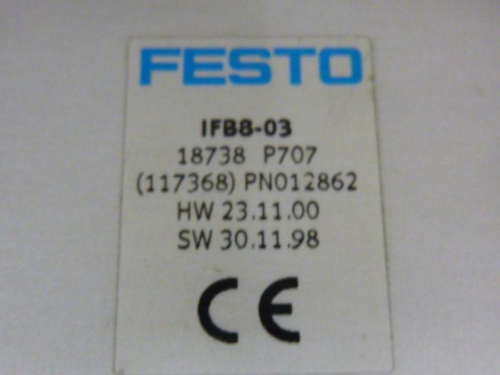 Used FESTO Control Block w/ Valves IFB8-03 #52790