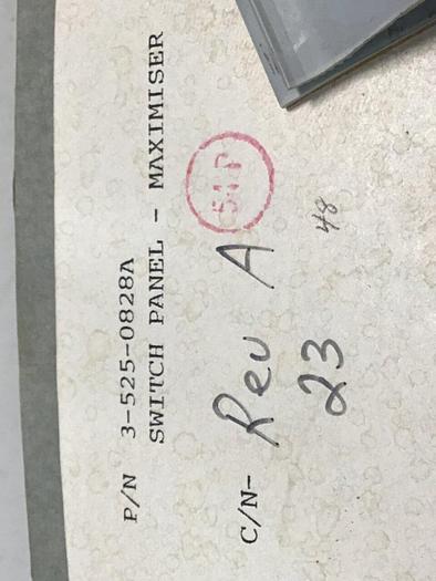 Used CINCINNATI MILACRON Switch Panel Maximiser 3-525-0828A #140781