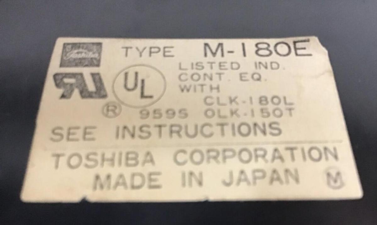 Used TOSHIBA Magnetic Contactor C-180E USED
