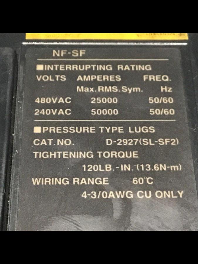 Used MITSUBISHI 125 Amp Circuit Breaker NF-SF3125 USED