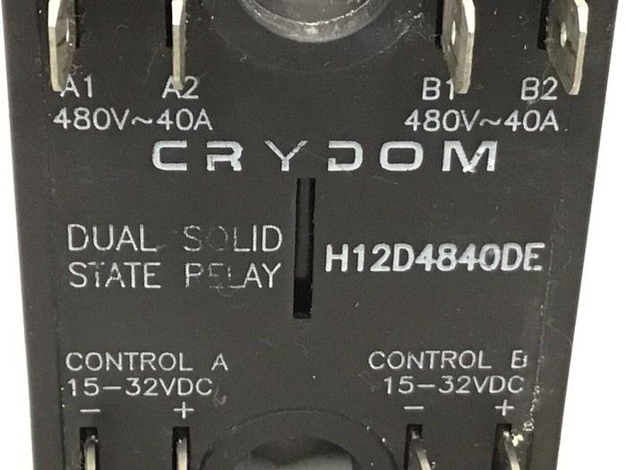 Used CRYDOM Dual Solid State Relay H12D4840DE #122497