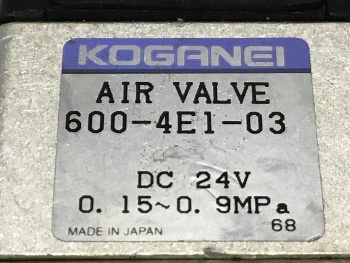 Used KOGANEI Valve 600-4E1-03 #128502