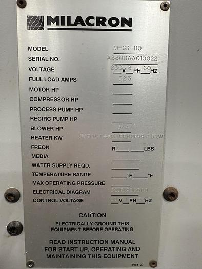 Used MILACRON M-GS-110