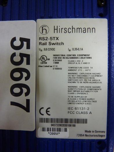 Used HIRSCHMANN Ethernet Port RS2-5TX #55667