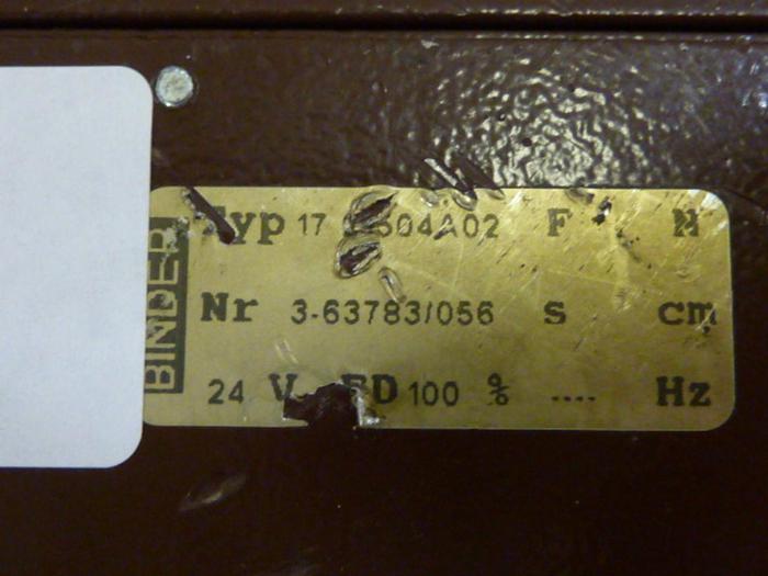 Used BINDER Block Magnet 1721504A02 #56390