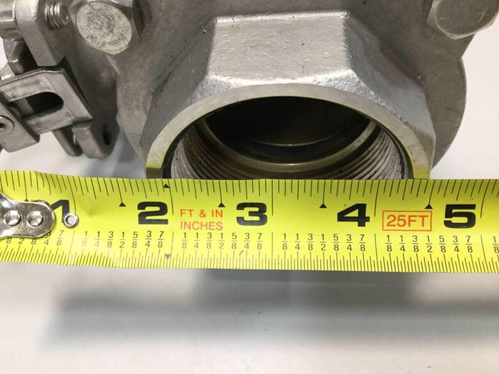 Used HUSKY 3-Piece Stainless Steel Ball Valve PN 63 #92488