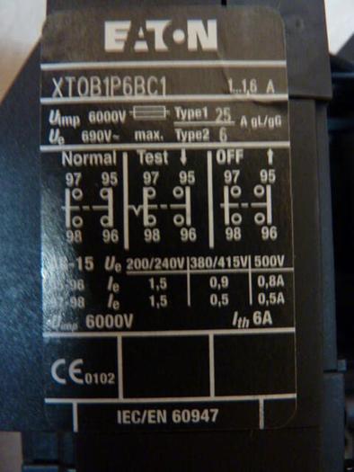 EATON CORPORATION Relay XTOBIP6BC1 #28541