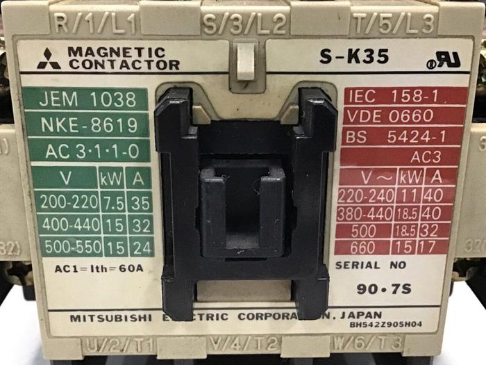 Used MITSUBISHI Magnetic Contactor S-K35 Used #111914
