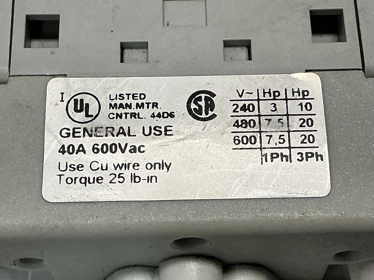 Used ALLEN BRADLEY 194E-A40-1753