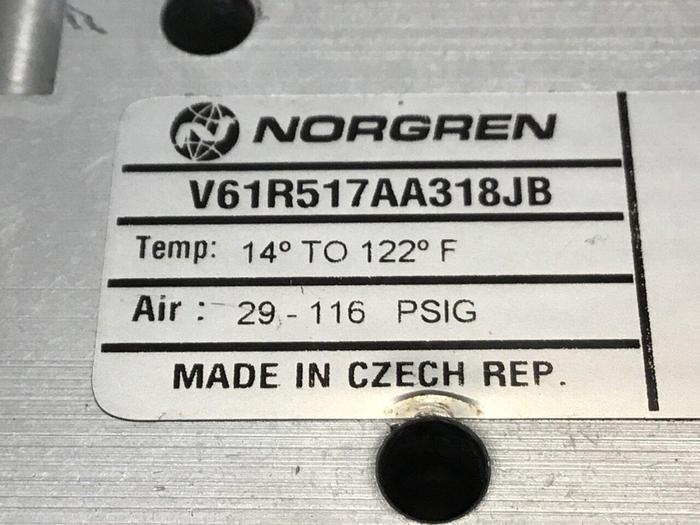 Used NORGREN Solenoid Valve V61R517AA318JB #120149