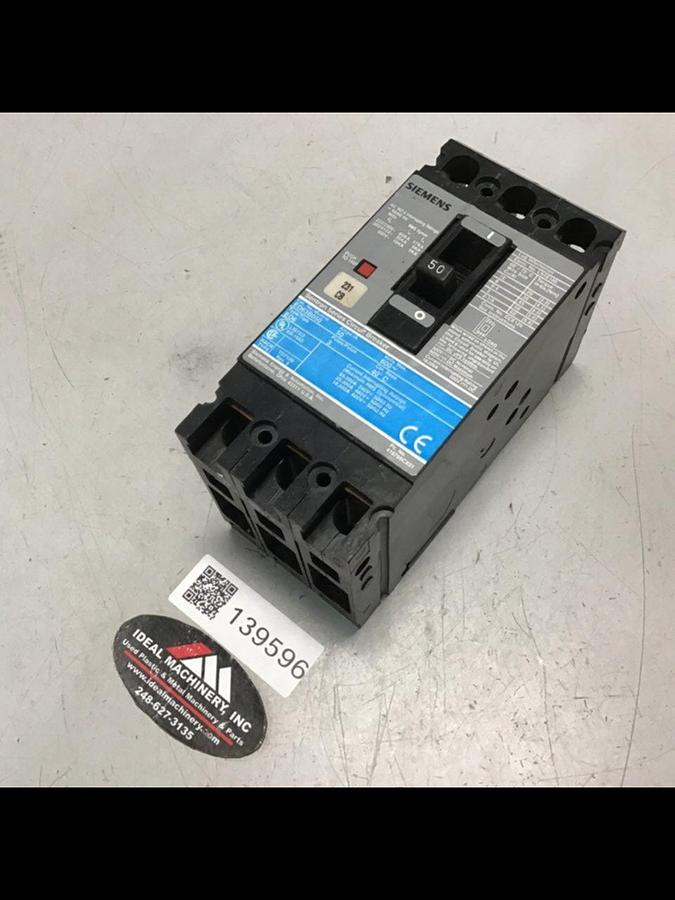 Used SIEMENS 50 Amp Circuit Breaker ED63B050 Used