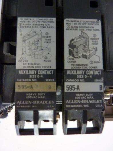 Used ALLEN BRADLEY Starter Size 1 509-BOD SER B W37 #55233
