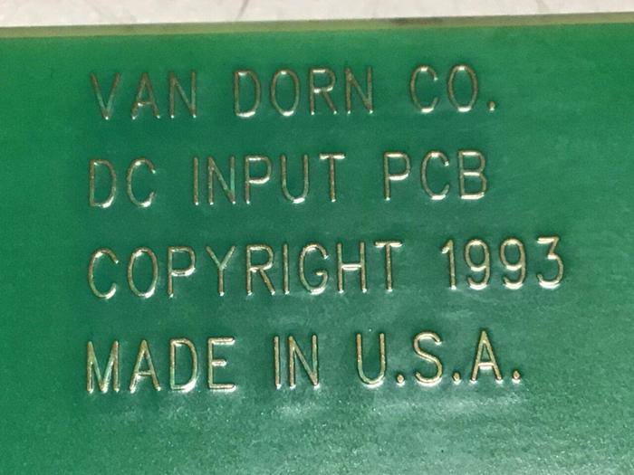 Used VAN DORN DC Input Board 330037 PC330-037 Used