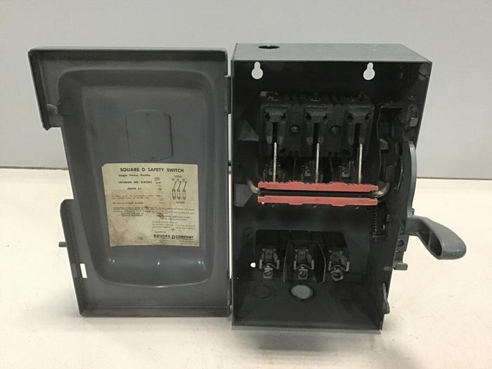 Used SQUARE D 30 Amp Safety Switch Ser A1 A85341 #128055