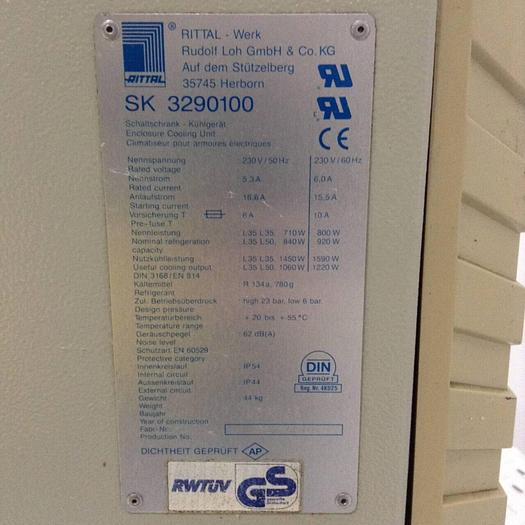 Used RITTAL Cooling Unit SK 3290100 Used