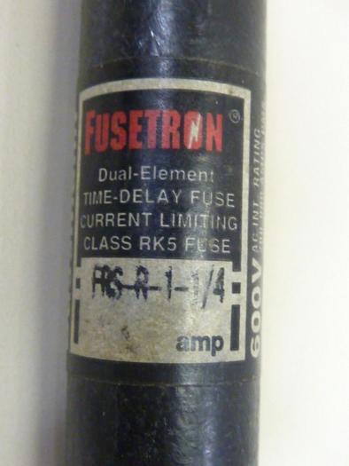 Used FUSETRON 1 1/4 Amp Fuse FRS-R-1-1/4 #62324