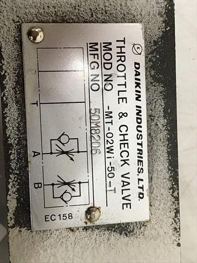 Used DAIKIN Throttle & Check Valve MT-02WI-50-T #118430