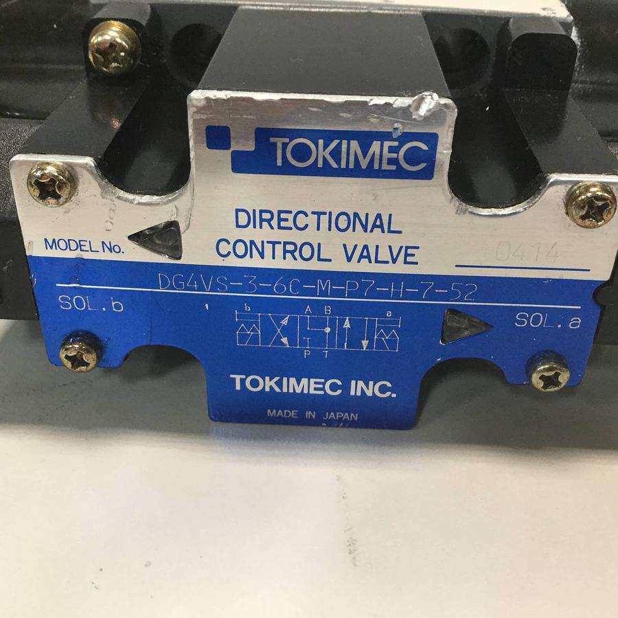Used TOKIMEC Directional Control Valve DG4V-3-6C-M-P7-H-7-52 USED
