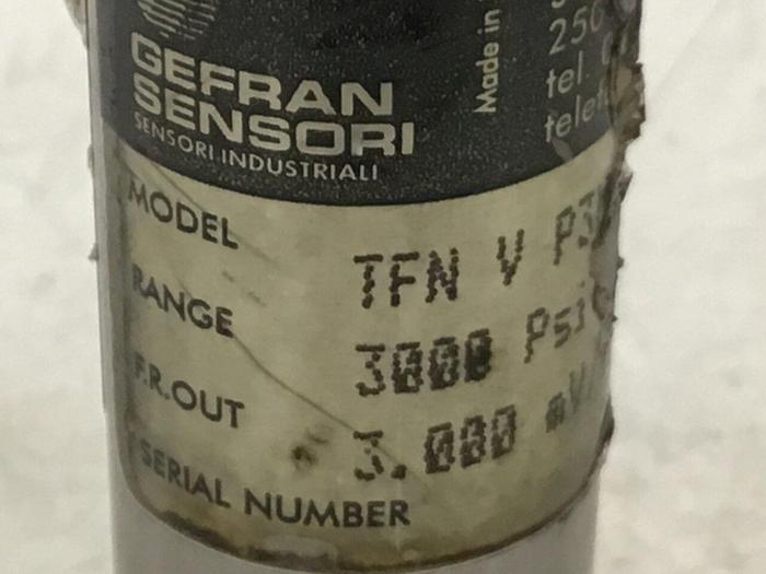 Used GEFRAN Valve TFN V P3M #123217