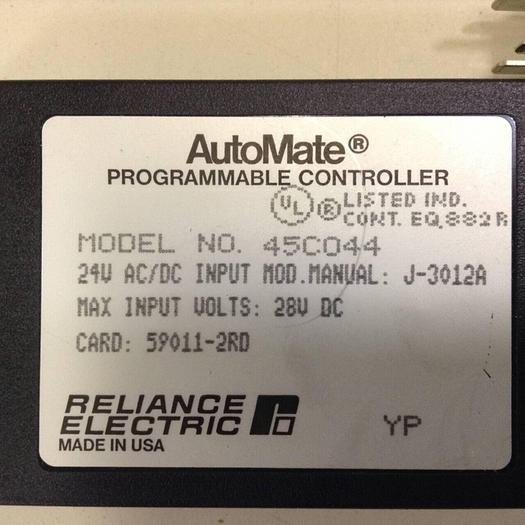 Used RELIANCE ELECTRIC Automate Programmable Controller 45C044 #71529