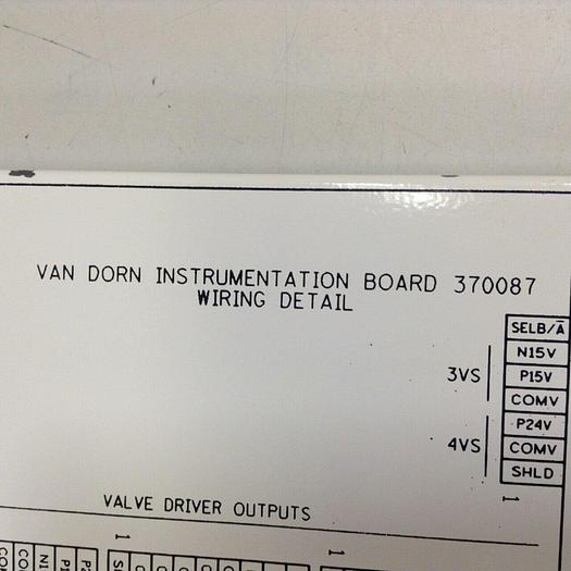 Used VAN DORN Instrumentation Board 370087 USED