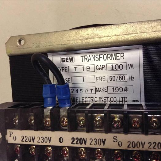 Used GOMI ELECTRIC 0.1 kVA Transformer T-1B 100VA #69848