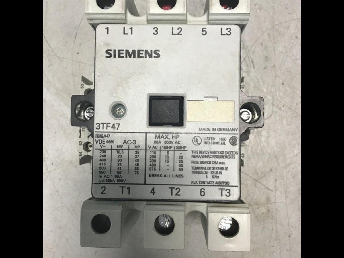 Used SIEMENS Contactor 3TF4722-OAK6 USED