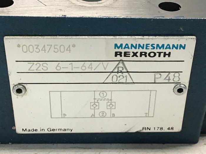 Used MANNESMANN REXROTH Valve Z2S6164V #116286