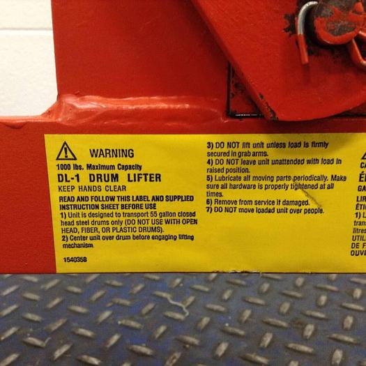 Used WESCO Drum Lifter DL-1 #74948