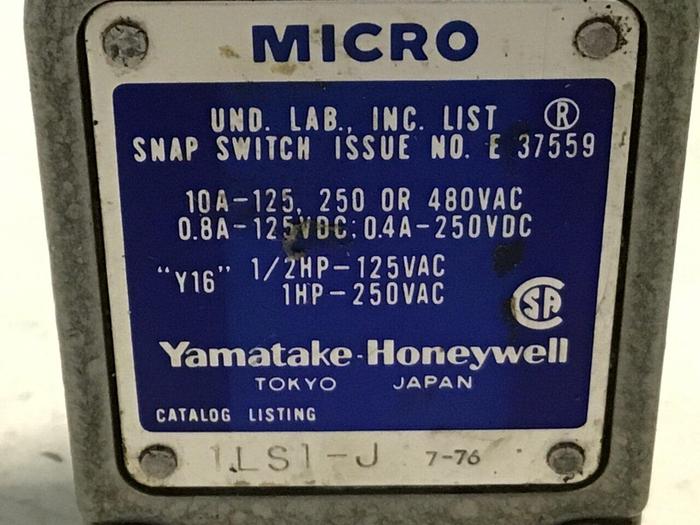 Used YAMATAKE Micro Limit Switch 1LS1-J #122151
