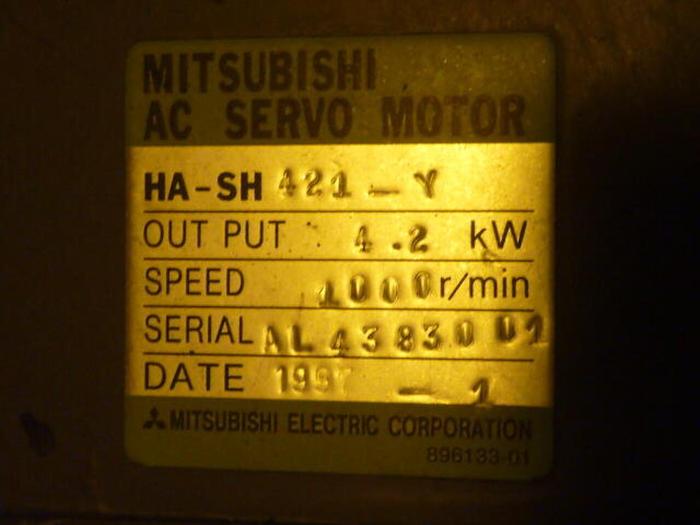 Used MITSUBISHI AC Servo Motor HA-SH  421-Y Used