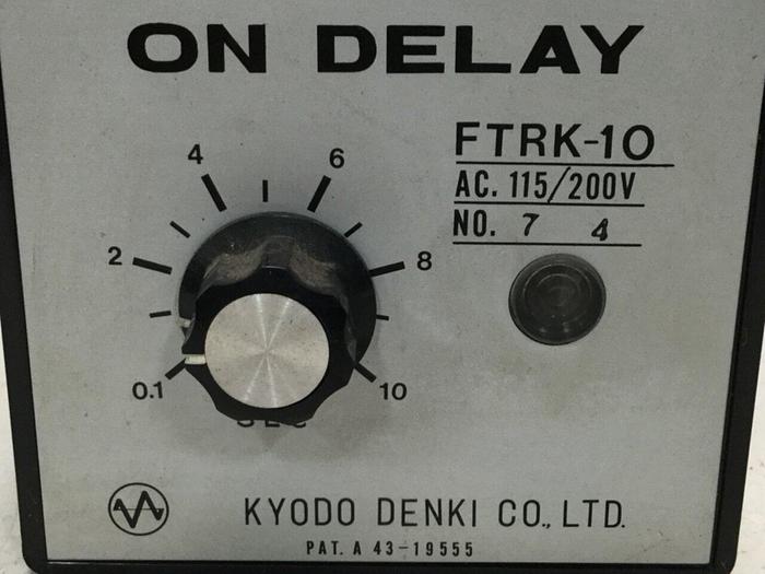 Used KYODO DENKI On Delay Timer FTRK-10 #109203