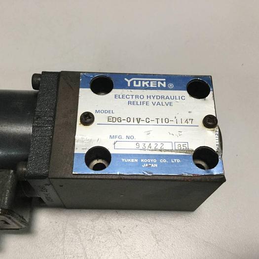 Used YUKEN Electro Hydraulic Relief Valve EDG-01V-C-T10-1147 #97676