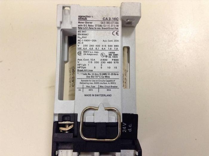 Used SPRECHER+SCHUH Contactor CA3-16-01 #87217