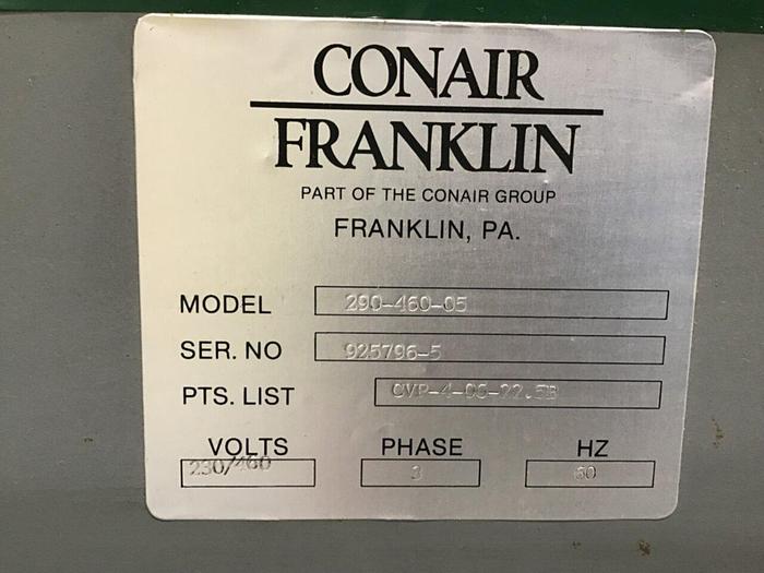 Used CONAIR FRANKLIN 15 HP Blower w/ Motor 290-460-05 Used