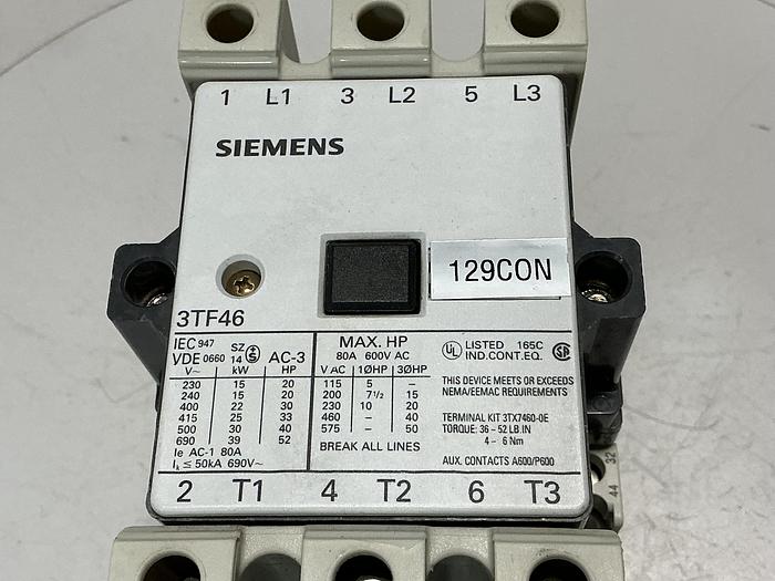 Used SIEMENS 3TF4622-OAK6