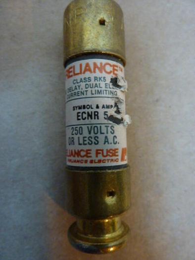 Used RELIANCE ELECTRIC 5 Amp Fuse ECNR-5A #27446