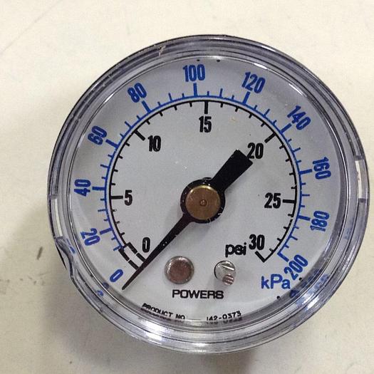 POWERS PROCESS CNTRLS Pressure Gauge 142-0373 #83888