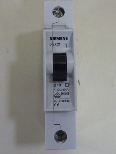 Used SIEMENS 10 Amp Circuit Breaker 5SX21-D10 #64537