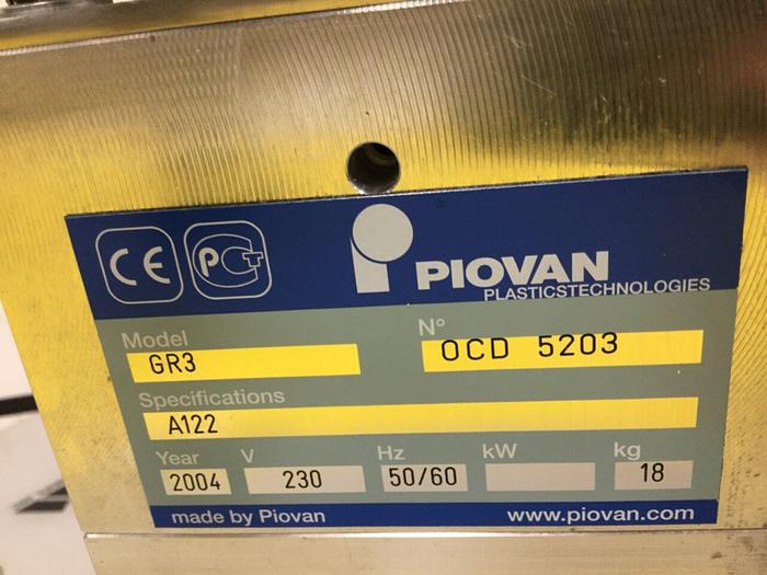 Used PIOVAN Vacuum Receiver GR3 #105314