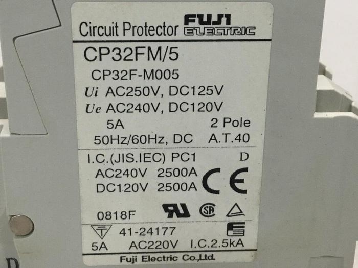 Used FUJI Circuit Protector CP32FM/5 #104155