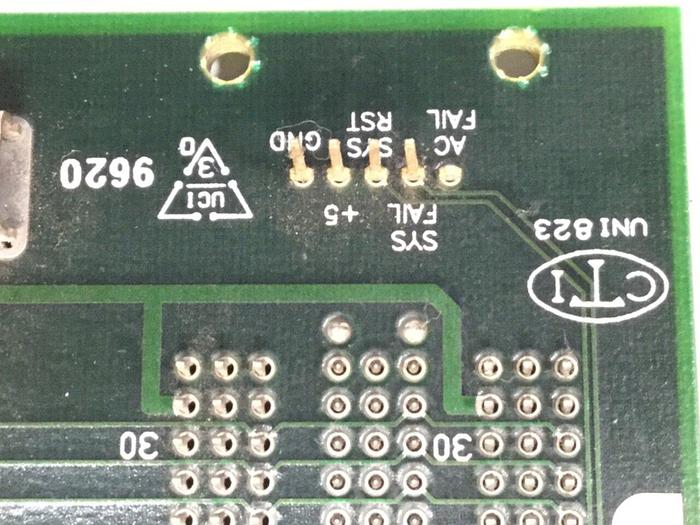 Used CTI Van Dorn Control Rack Board UNI 823 Z9626115B #103868