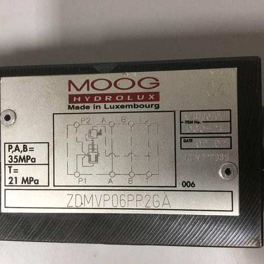 Used MOOG Valve ZDMVP06PP2GA #90928