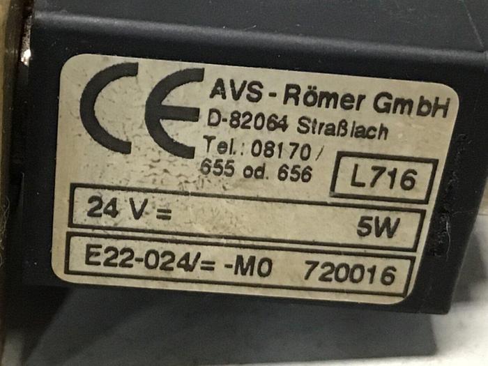 Used AVS-ROMER Solenoid Valve EGV-111-AHL-D20 BN #126679