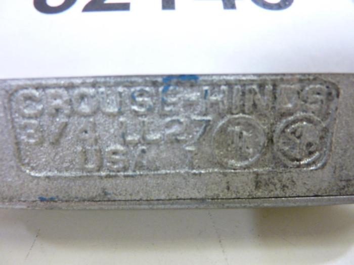 Used CROUSE HINDS Conduit LL27 #62145